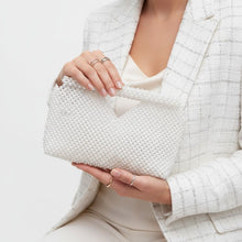 Load image into Gallery viewer, Clutch White Pearl Open Top Handmade Bag
