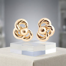 Load image into Gallery viewer, Chunky Gold Interlocking Knot 80s Stud Earrings
