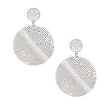 Load image into Gallery viewer, Drop Silver Party Ready Clear Rhinestone Earrings
