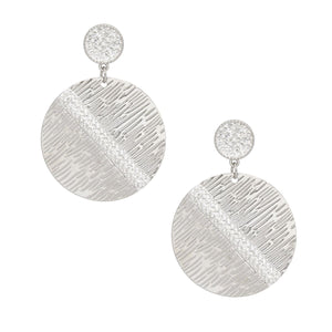 Drop Silver Party Ready Clear Rhinestone Earrings
