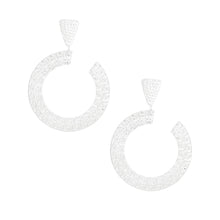 Load image into Gallery viewer, Drop Silver Metal Greek Key C Shaped Earring Women
