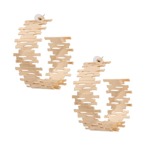 Hoops Large Gold Stacked Earrings for Women