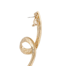 Load image into Gallery viewer, Stud Long Edgy Gold Looped Metal Earrings Women
