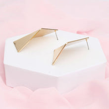 Load image into Gallery viewer, Stud Gold Geometric Bent Earrings for Women
