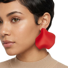 Load image into Gallery viewer, Red Matte Coating Sculpted Stud Earrings
