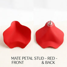Load image into Gallery viewer, Red Matte Coating Sculpted Stud Earrings
