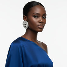 Load image into Gallery viewer, Stud XL Hammered Silver Domed Disc Earrings
