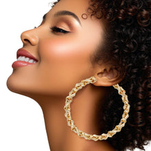 Load image into Gallery viewer, Hoops Gold Handmade Twist Curl Earrings for Women
