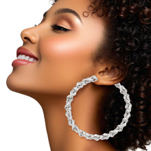 Load image into Gallery viewer, Hoops Silver Handmade Twist Curl Earrings Women
