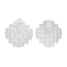 Load image into Gallery viewer, Clip On Silver Basket Weave Earrings for Women
