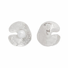 Load image into Gallery viewer, Clip On Silver Oyster Pearl Earrings for Women
