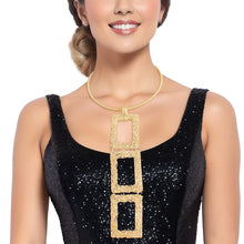 Load image into Gallery viewer, Pendant Necklace Long Gold Geo Wire Set for Women
