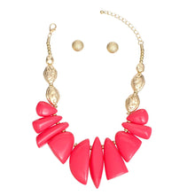 Load image into Gallery viewer, Necklace Fuchsia Pink Bead Tribal Collar for Women
