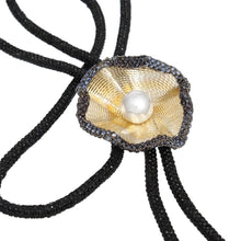 Load image into Gallery viewer, Bolo Necklace Black Stone Pearl Set for Women
