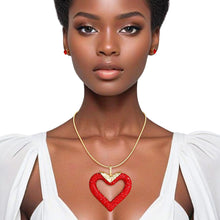 Load image into Gallery viewer, Necklace Red Heart Snake Chain Set for Women
