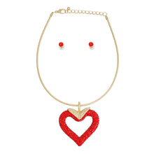 Load image into Gallery viewer, Necklace Red Heart Snake Chain Set for Women
