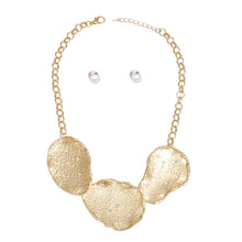 Load image into Gallery viewer, Collar Gold Curved Plate Aurbo Chain Necklace Set
