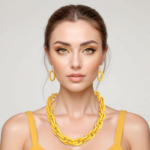 Load image into Gallery viewer, Necklace Retro Yellow Double Link Set for Women
