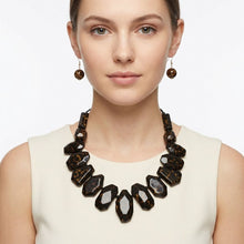 Load image into Gallery viewer, Toggle Chunky Brown Leopard Bead Cord Necklace
