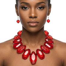 Load image into Gallery viewer, Toggle Chunky Red Bead Cord Tribal Necklace

