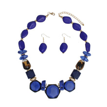 Load image into Gallery viewer, Necklace Blue Leopard Chunky Bead for Women
