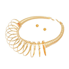 Load image into Gallery viewer, Collar Gold XLarge Coiled Wire Modern Necklace
