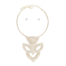 Load image into Gallery viewer, Choker Gold Brilliant Art Deco Pave Pendant Set
