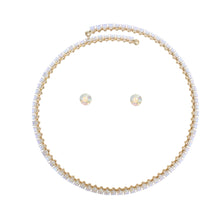Load image into Gallery viewer, Choker Gold Memory Wire Aurbo Marquise Necklace
