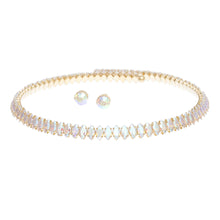Load image into Gallery viewer, Choker Gold Memory Wire Aurbo Marquise Necklace
