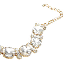 Load image into Gallery viewer, Jeweled Collar Gold Round Baguette Crystal Set
