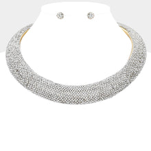 Load image into Gallery viewer, Collar Pave Clear Stone Torque Necklace for Women
