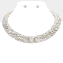 Load image into Gallery viewer, Collar Gold Pearl Stone Torque Necklace for Women
