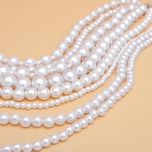 Load image into Gallery viewer, Pearl 8 Strand White Multi Layer Long Necklace
