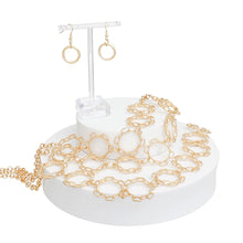 Load image into Gallery viewer, Chain Multi Row Multi Circle Gold Bib Necklace
