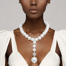 Load image into Gallery viewer, Pearl Couture White Single Strand Pendant Necklace
