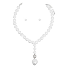 Load image into Gallery viewer, Pearl Couture White Single Strand Pendant Necklace
