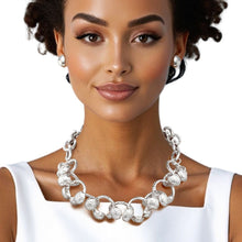 Load image into Gallery viewer, Chain Heavy-Duty Silver Headphone Link Necklace
