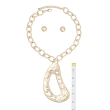 Load image into Gallery viewer, Pendant XL Gold Melted Metal Abstract Necklace
