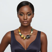 Load image into Gallery viewer, Tribal Natural Elements Yellow Chunky Necklace
