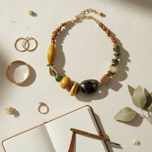 Load image into Gallery viewer, Tribal Natural Elements Yellow Chunky Necklace
