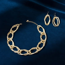 Load image into Gallery viewer, Chain Gold Diamond Cut Geometric Chunky Necklace
