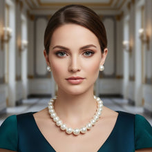 Load image into Gallery viewer, High Gloss Pearlescent Brown 24mm Bead Necklace
