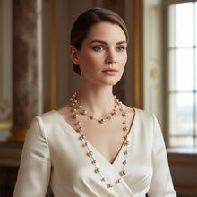 Load image into Gallery viewer, Convertible Stretch Gold Bead 60 inch Necklace
