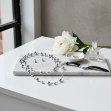 Load image into Gallery viewer, Convertible Stretch Silver Bead 60 inch Necklace
