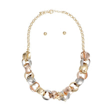 Load image into Gallery viewer, Chain Polished Multi Tone Oval Link Long Necklace
