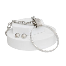 Load image into Gallery viewer, Pendant Silver Chunky Chain Ring Necklace Women

