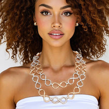 Load image into Gallery viewer, Chain Mixed Infinity Chain Link Rugged Necklace
