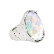 Load image into Gallery viewer, Cocktail Round Cut Aurbo Crystal Silver Ring
