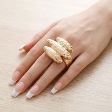 Load image into Gallery viewer, Molten Metal Gold 80s Revival Cocktail Ring
