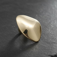 Load image into Gallery viewer, XL Gold Irregular Oval Stretch Statement Ring
